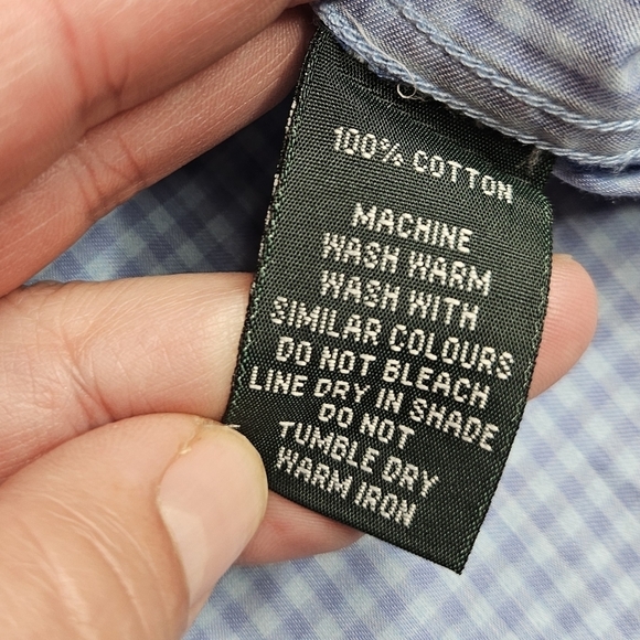 Rodd & Gunn Men's Large Button Down Shirt Sports Fit Blue Micro Plaid - Picture 7 of 8